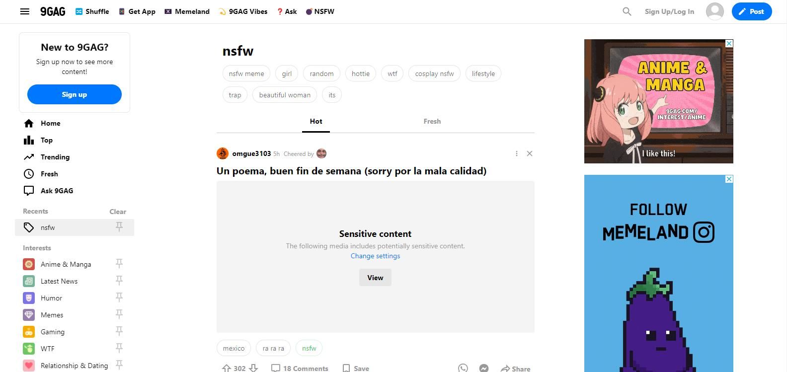 9GAG NSFW thumbnail
